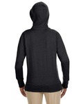 econscious ec4580 ladies' organic/recycled heathered fleece full-zip hooded sweatshirt Back Thumbnail