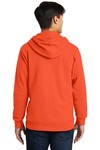port & company pc850zh fan favorite fleece full-zip hooded sweatshirt Back Thumbnail