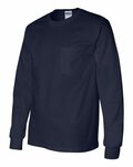 Gildan G241 Unisex Ultra Cotton® Long Sleeve Pocket T-Shirt Side Thumbnail