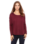 bella + canvas 8852 ladies' flowy long-sleeve t-shirt with 2x1 sleeves Side Thumbnail