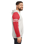 Jerzees 97CR Unisex NuBlend Varsity Color-Block Hooded Sweatshirt Side Thumbnail