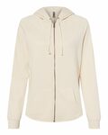 independent trading co. prm2500z women's california wave wash full-zip hooded sweatshirt Front Thumbnail