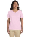 LAT L-3587 Ladies V Neck Premium Jrsy Tee Side Thumbnail