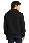port & company pc79h fleece pullover hooded sweatshirt Back Thumbnail