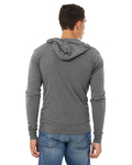 Bella + Canvas 3939 Unisex Triblend Full-Zip Lightweight Hoodie Back Thumbnail