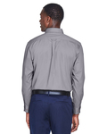 harriton m500t men's tall easy blend™ long-sleeve twill shirt with stain-release Back Thumbnail