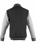 Just Hoods By AWDis JHA043 Men's 80/20 Heavyweight Letterman Jacket Back Thumbnail