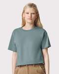 American Apparel 102AM Women's Fine Jersey Boxy Tee Front Thumbnail