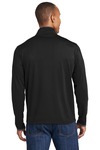 sport-tek st853 sport-wick ® stretch contrast full-zip jacket Back Thumbnail