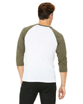 bella + canvas 3200 unisex 3/4-sleeve baseball t-shirt Back Thumbnail