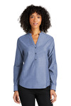 port authority lw382 ladies long sleeve chambray easy care shirt Front Thumbnail