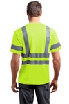 cornerstone cs408 ansi 107 class 3 short sleeve snag-resistant reflective t-shirt Back Thumbnail