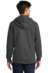 port & company pc850zh fan favorite fleece full-zip hooded sweatshirt Back Thumbnail