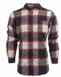 burnside b8212 woven plaid flannel with biased pocket Front Thumbnail