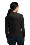 district dt2100 women's fitted jersey full-zip hoodie Back Thumbnail