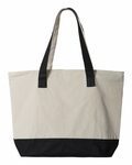 q-tees q1300 19l zippered tote Back Thumbnail