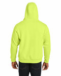 harriton m711 men's climabloc™ lined heavyweight hooded sweatshirt Back Thumbnail