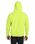 harriton m711t men's tall climabloc™ lined heavyweight hooded sweatshirt Back Thumbnail