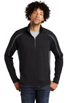 sport-tek st851 sport-wick ® stretch 1/2-zip colorblock pullover Front Thumbnail