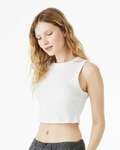 bella + canvas 1013be ladies' micro rib muscle crop tank Side Thumbnail