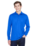 core 365 88192p adult pinnacle performance long-sleeve piqué polo with pocket Front Thumbnail