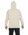 hanes f170 adult 9.7 oz. ultimate cotton® 90/10 pullover hooded sweatshirt Back Thumbnail