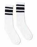 socco sc100 usa-made striped crew socks Front Thumbnail