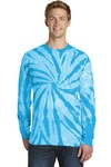 port & company pc147ls tie-dye long sleeve tee Front Thumbnail