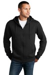 district dt1103 perfect weight ® fleece full-zip hoodie Front Thumbnail