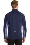 sport-tek st854 sport-wick ® stretch contrast 1/2-zip pullover Back Thumbnail