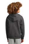 district dt6102y youth v.i.t. ™ fleece full-zip hoodie Back Thumbnail