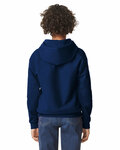Gildan SF500B Youth Softstyle Midweight Fleece Hooded Sweatshirt Back Thumbnail
