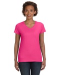 LAT 3507 Ladies' V-Neck Fine Jersey T-Shirt Front Thumbnail