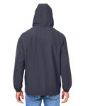 Harriton M73 Unisex Flex Twill Hooded Jacket Back Thumbnail
