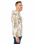 j america ja8861 adult tie-dye pullover hooded sweatshirt Side Thumbnail