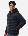 Weatherproof 26715 Men's Lightweight Poly-filled Hooded Puffer Jacket Side Thumbnail