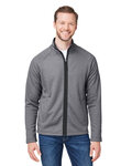 core365 ce72 men's venture heathered stripe full-zip Front Thumbnail