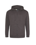Just Hoods By AWDis JHA050 Men's 80/20 Midweight College Full-Zip Hooded Sweatshirt Front Thumbnail