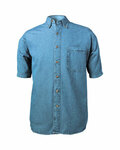 sierra pacific 0211 men's short sleeve denim shirt Front Thumbnail