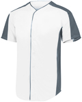 Augusta Sportswear 1656 Youth Full-Button Baseball Jersey Front Thumbnail