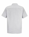 Red Kap CS20 Short Sleeve Striped Industrial Work Shirt Back Thumbnail
