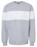 J America 8646JA Unisex Varisity Fleece Crew Front Thumbnail