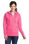 Port & Company LPC78ZH Ladies Core Fleece Full-Zip Hooded Sweatshirt Front Thumbnail