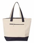 q-tees q1300 19l zippered tote Front Thumbnail