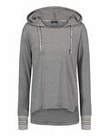 MV Sport W19439 Women's Heathered Jersey Hooded Tunic Front Thumbnail