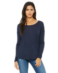 bella + canvas 8852 ladies' flowy long-sleeve t-shirt with 2x1 sleeves Front Thumbnail