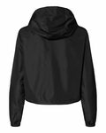 Independent Trading Co. EXP64CRP Women's Lightweight Quarter-Zip Pullover Crop Windbreaker Back Thumbnail
