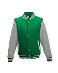 Just Hoods By AWDis JHA043 Men's 80/20 Heavyweight Letterman Jacket Front Thumbnail