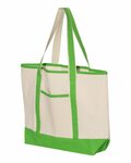 q-tees q1500 34.6l large canvas deluxe tote Side Thumbnail