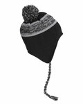 j america 5007ja backcountry knit pom hat Side Thumbnail